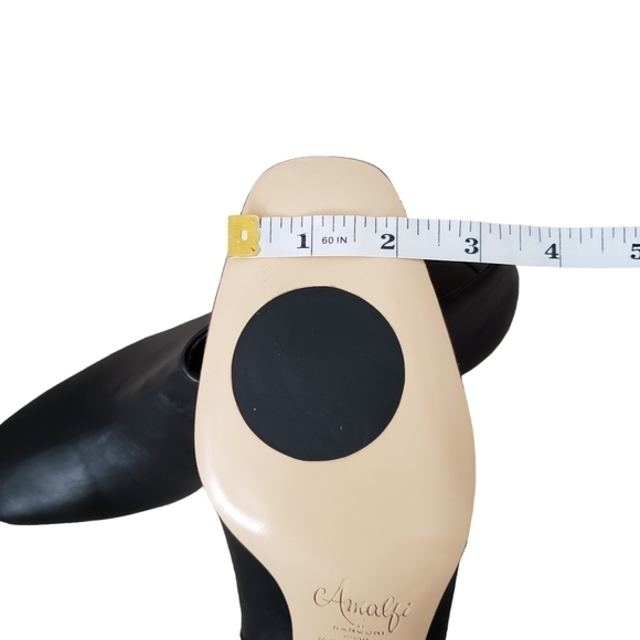 AMALFI by Rangoni Leather Square Toe Heeled Chelsea Boots Narrow Fit - Picture 16 of 16